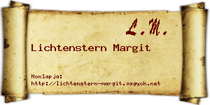 Lichtenstern Margit névjegykártya