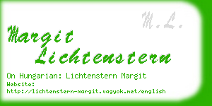 margit lichtenstern business card